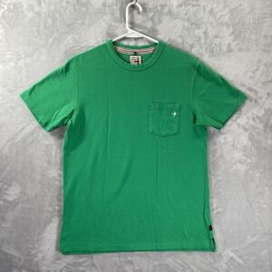 Relwen T-Shirt men's Medium Crew Neck Ringspun Pocket Tee Short Sleeve Green